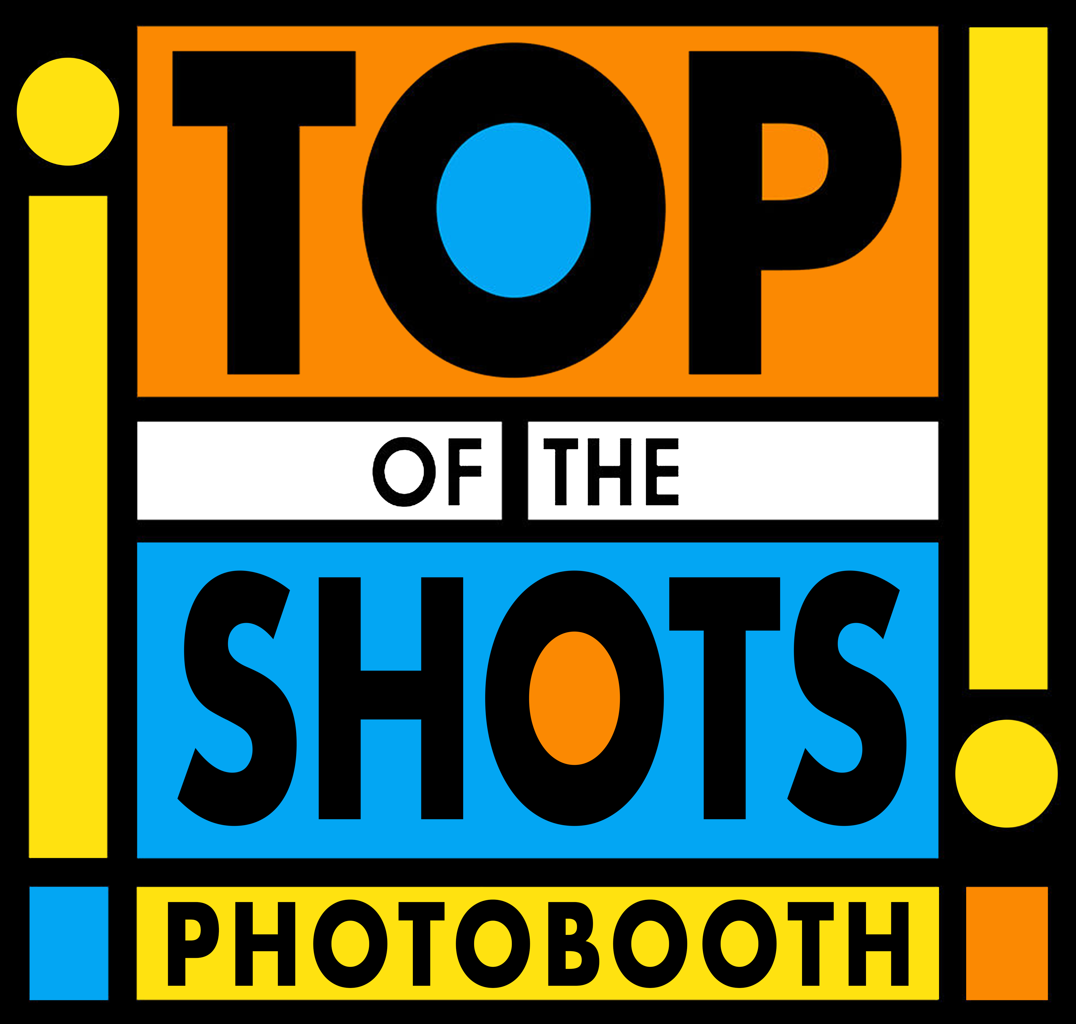Top top of the Shots Photo Booth Logo by Oxford Discos in Oxfordshire