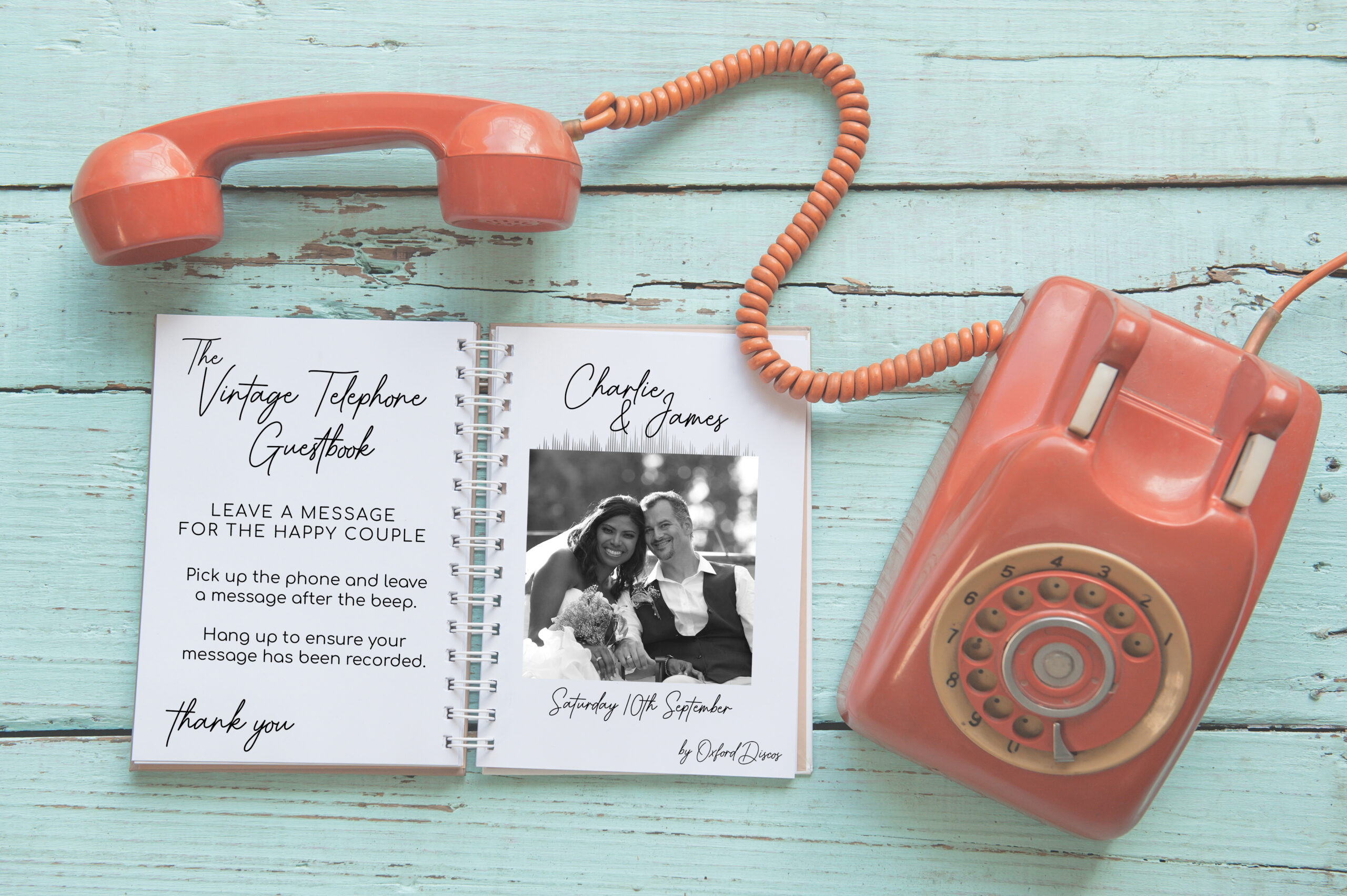 The Vintage Telephone Guestbook by Oxford Discos in Oxfordshire