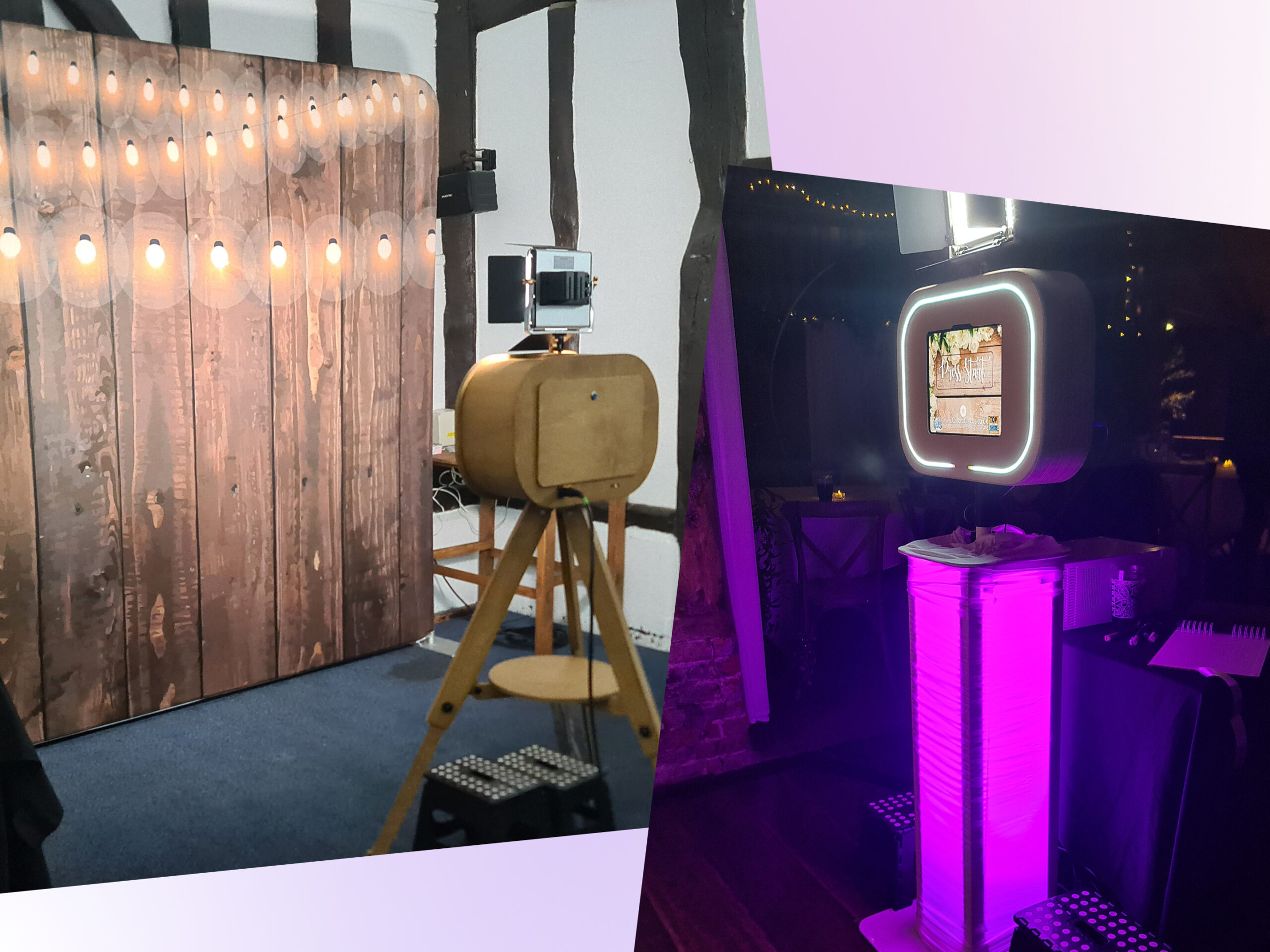 Top of the Shots Selfie Pod Photo Booth by Oxford Discos in Oxfordshire
