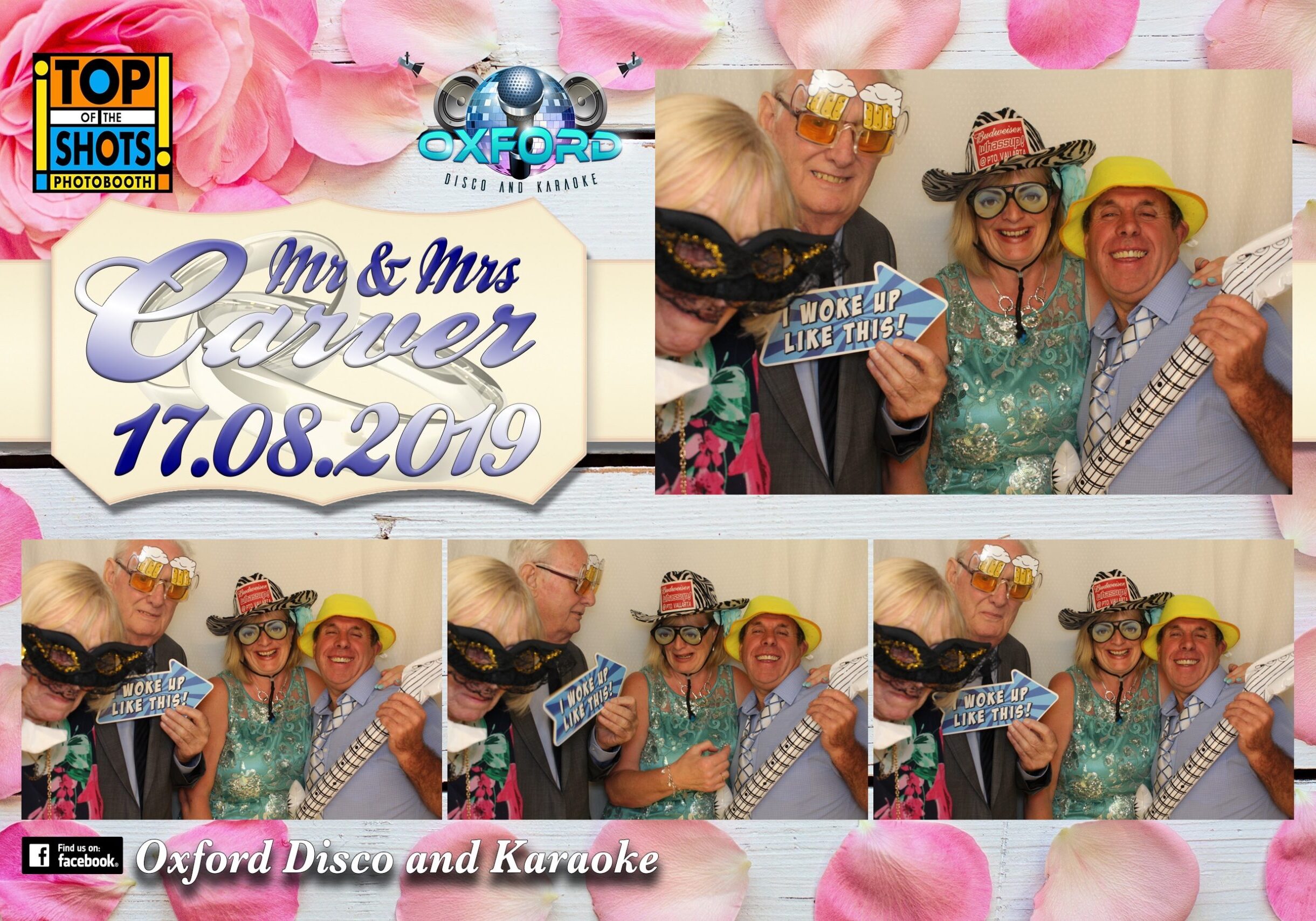 Oxford Discos In Oxfordshire Top of the Shots Photo Booth Wedding Template Example