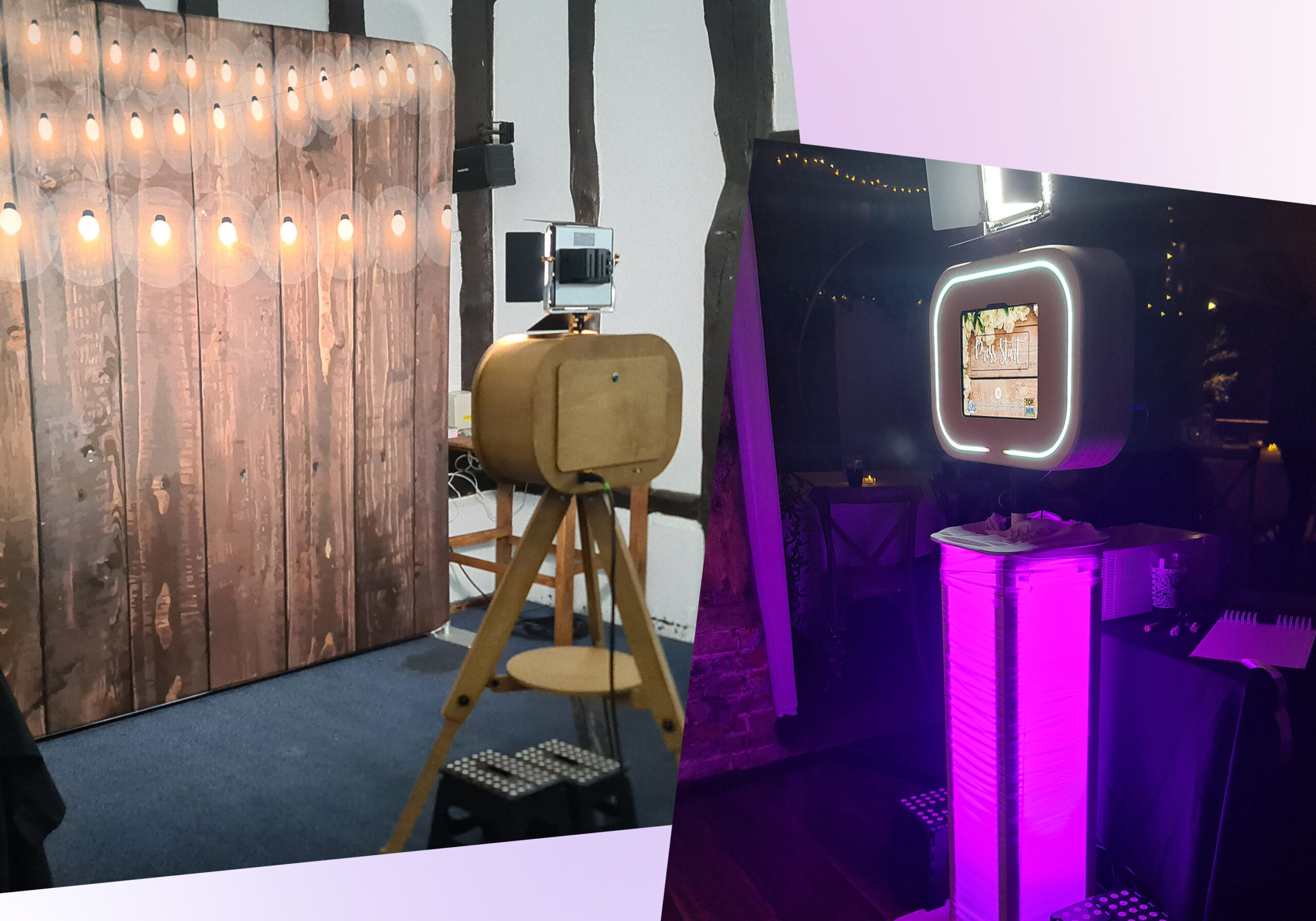 Top of the Shots Selfie Pod Photo Booth by Oxford Discos in Oxfordshire